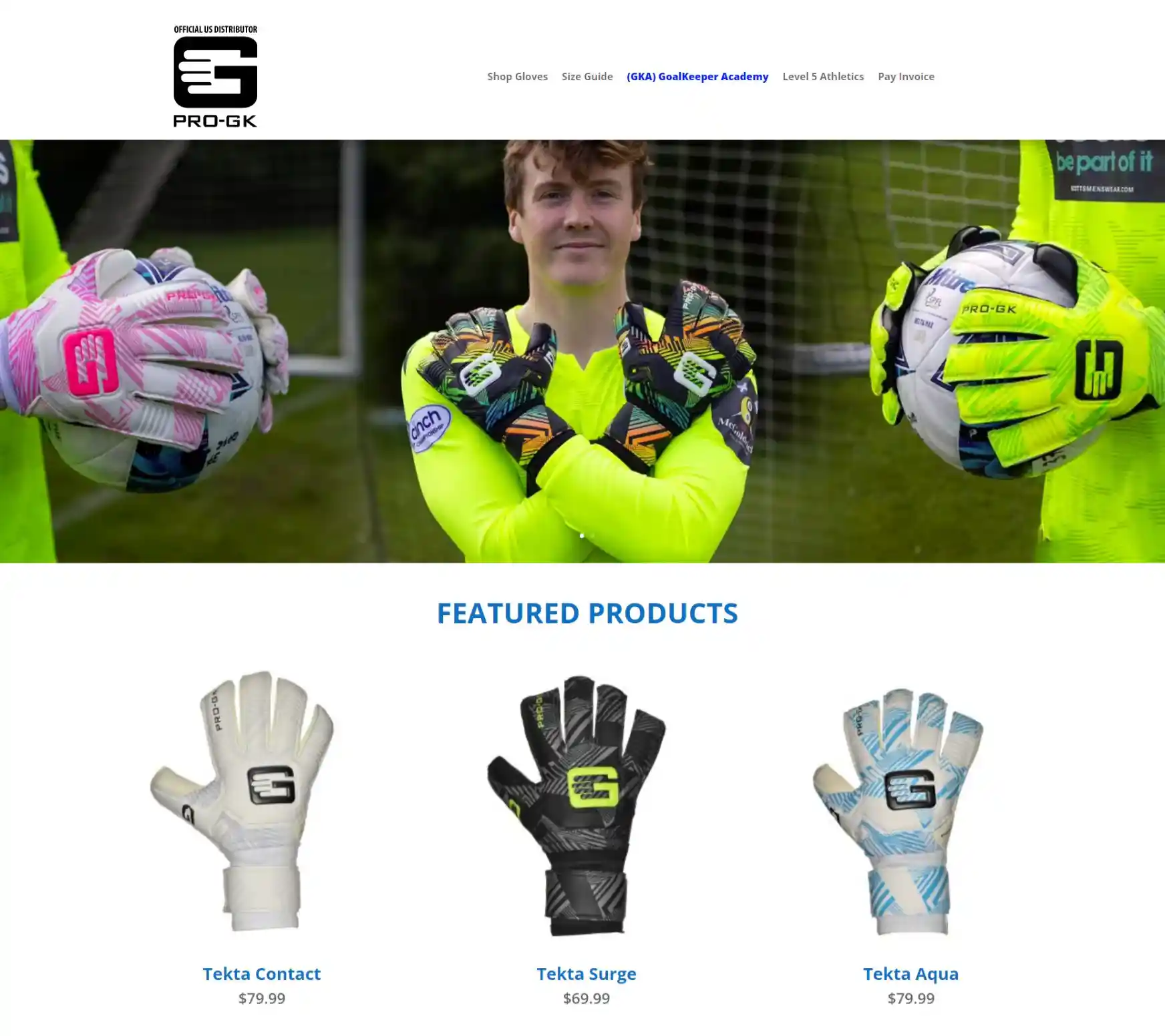 Pro-GK-USA athletic sportsware ecommerce
